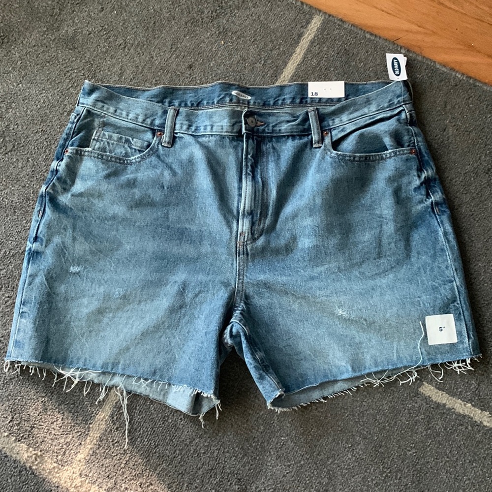 Plus size denim shorts